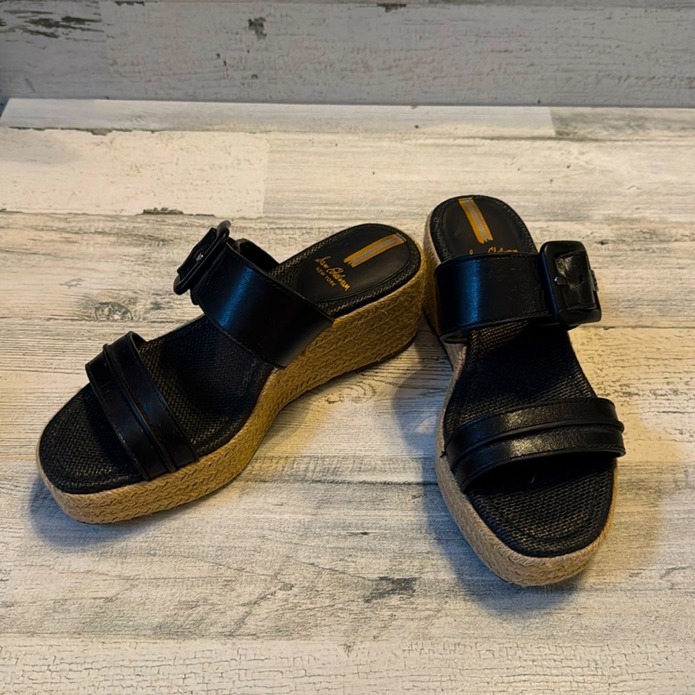 NEW Sam Edelman black leather sandals size 6.5